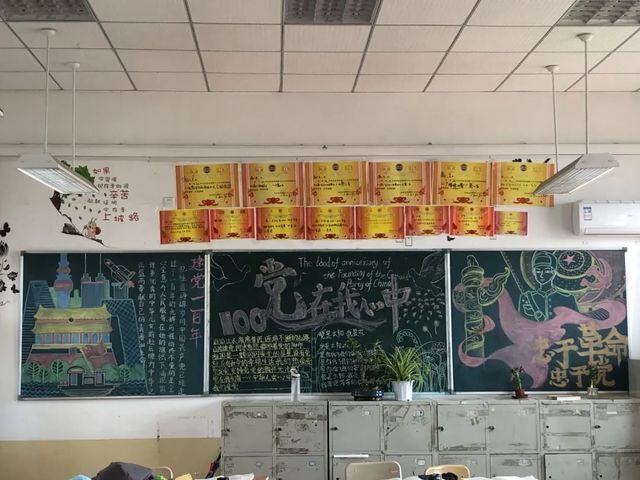 党在我心中，永远跟党走——青岛六十六中举行“党在我心中”主题黑板报展示活动