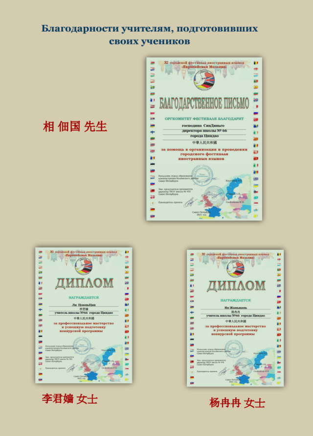 以外语艺术节为桥，培养国际理解素养——记青岛66中与俄罗斯圣彼得堡455中学交流活动